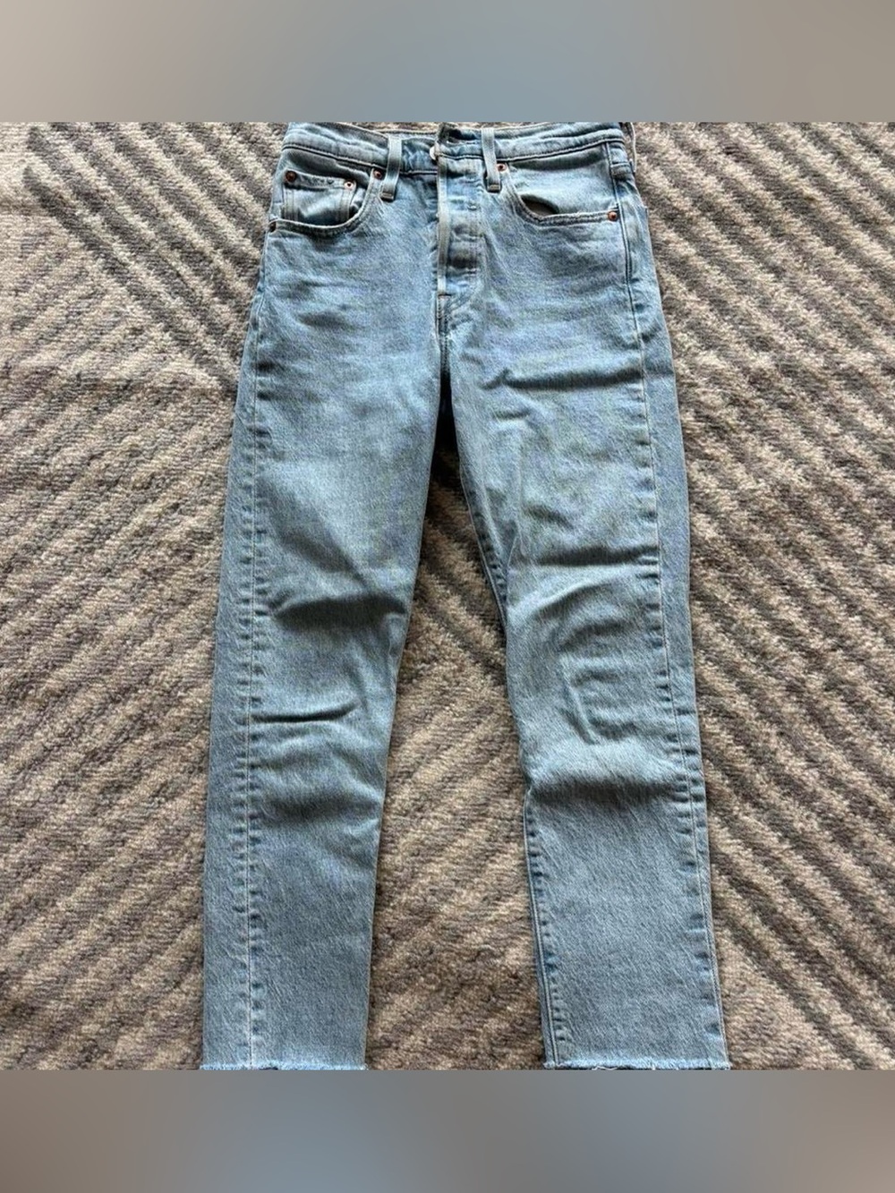 Levi's Light Blue 501s Straight Leg Jeans